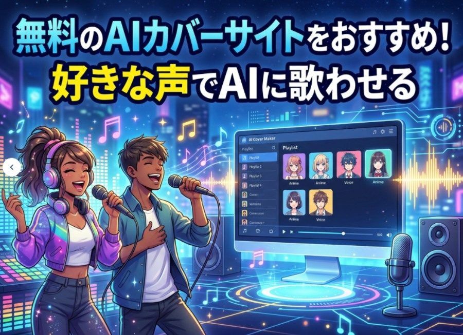 【無料で使える】AIに歌わせるサイトおすすめ5選!AIカバー曲のやり方も紹介