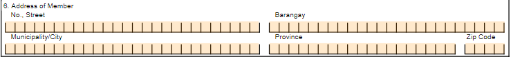 Fill in your address as a member of Philhealth