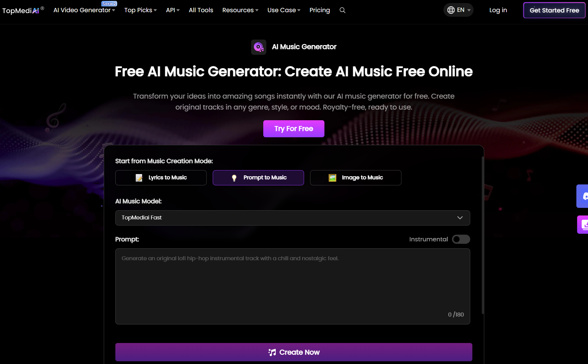 Prompt to Music