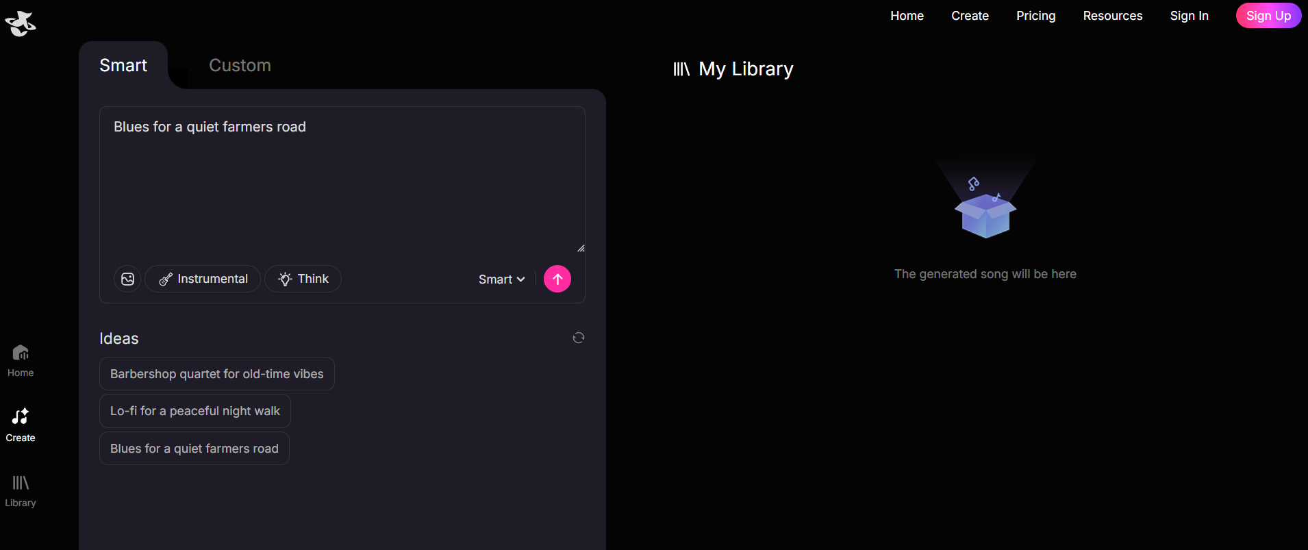 Tad AI music generator