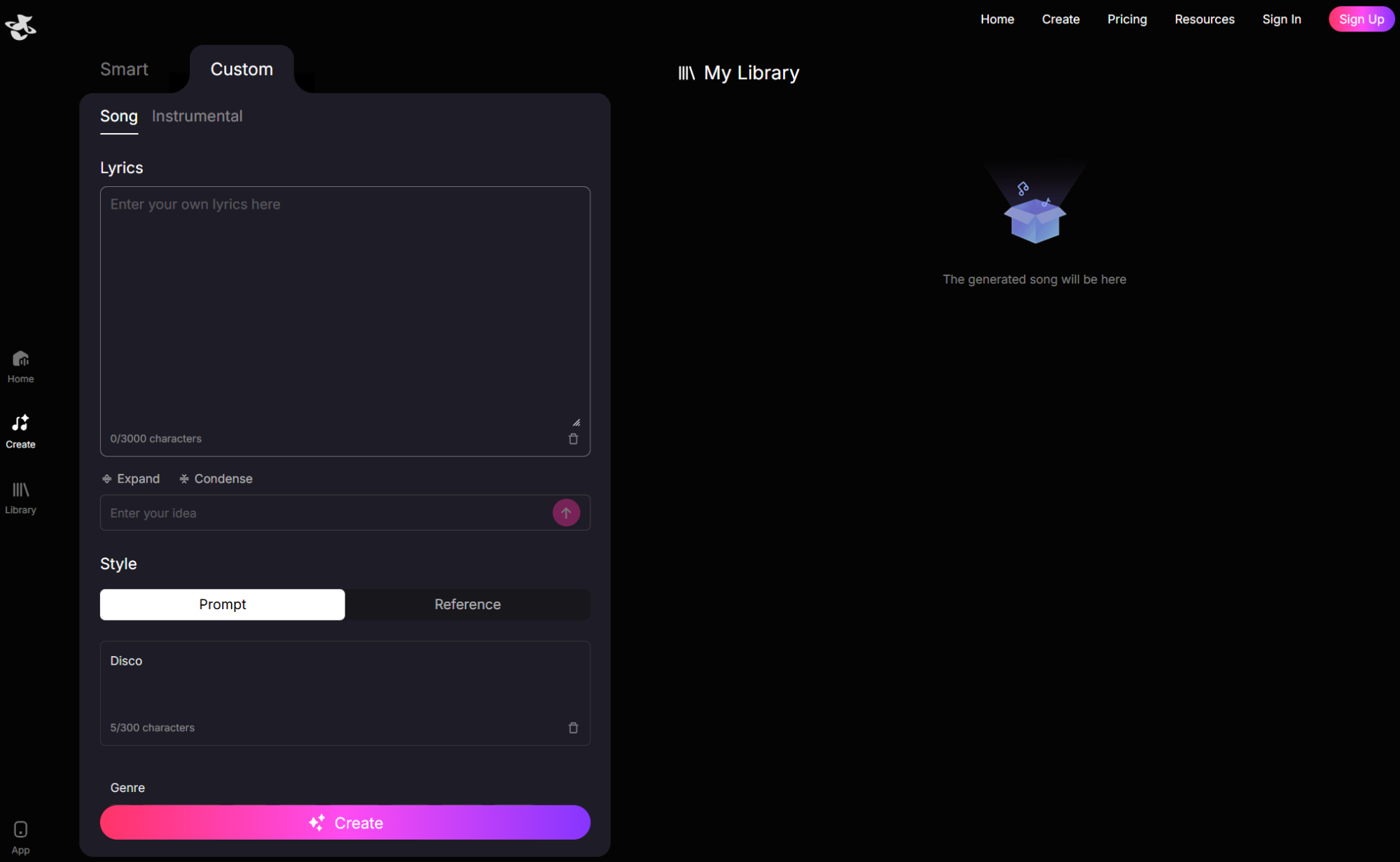 Tad AI music generator