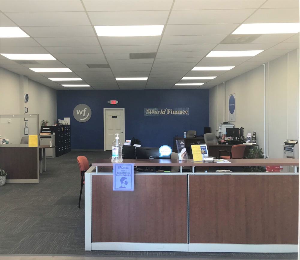 world finance phone number please